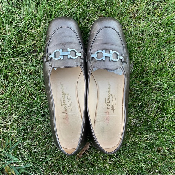 Salvatore Ferragamo Women Soft Leather Golden Brown Size 7B Pump - Picture 8 of 11